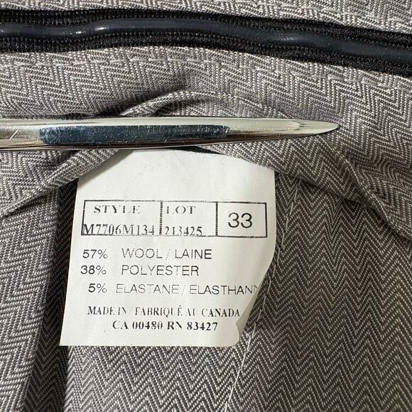 NWT 1946 Ballin Men Dress Pants 33x38 Black Raw Hem Comfort EZE Straight Soho - Picture 9 of 9